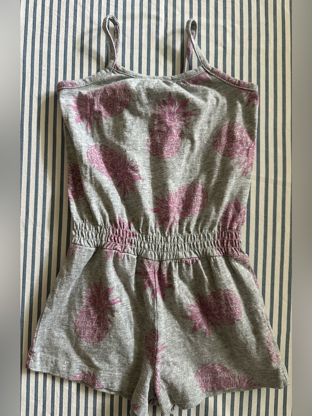 GAP Grey Romper with Pink Pineapple Print